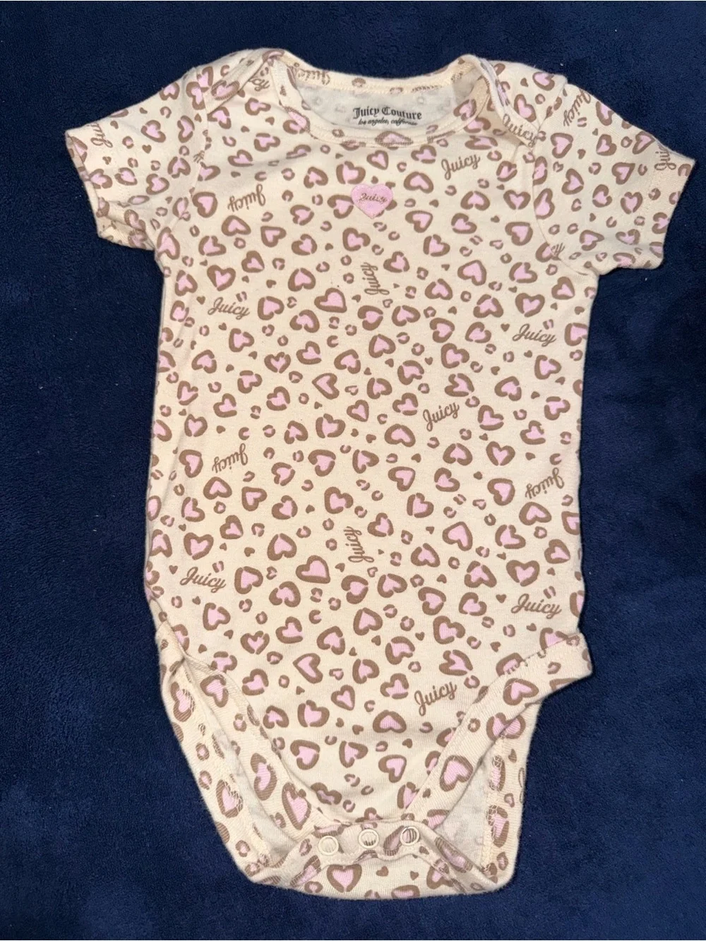 Juicy Couture Pink Heart Print | 6-9 months | 3 pieces